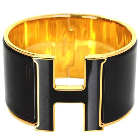 hermes black cuff bracelet